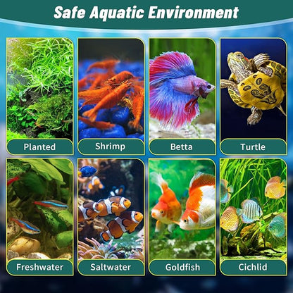 Betta Fish Tank Kit, 2.5 Gallon Aquarium Self-Cleaning with LED Light, Filter, Heater, Decorations and Accessories - Ideal for Hydroponic Growing System and Aquaponics