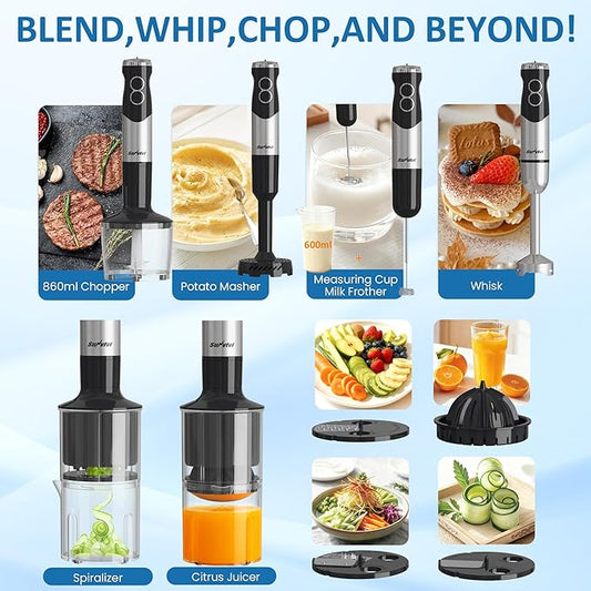 1000W Professional Immersion Blender, Heavy Duty Hand Blender