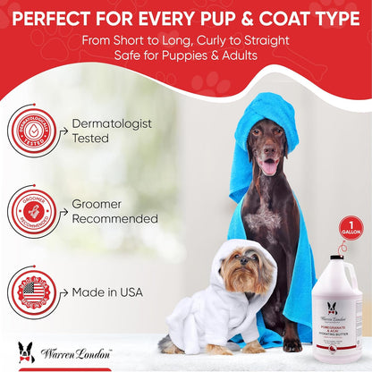 Warren London - Hydrating Butter and Leave-in Conditioner for Dogs Skin and Coat - Pomegranate & Acai - 1gal