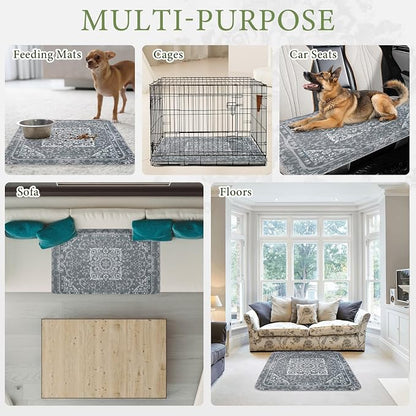 Homimp Washable Pee Pads for Dogs, 2 Pack Reusable Puppy Pads Waterproof, Absorbent and Leakproof Dog Pee Pads, Non Slip Puppy Training Pads, Pet Mat for Floor, Crate, Couch, Whelping,Grey, 18"x24"