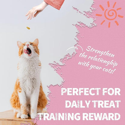 Just Try 16 OZ Shrimp Cat Treats - Grain Free, Crunchy Cat Snacks with Real Shrimp & Krill Oil for Cats, Omega-3 for Skin & Coat, Training Treats