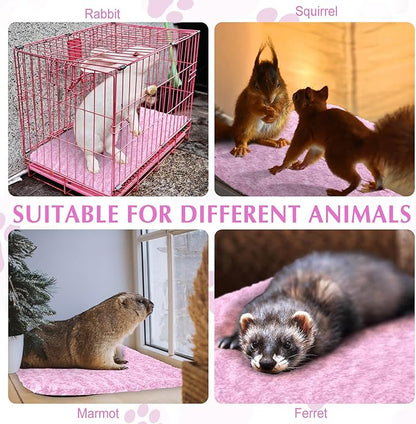 4 Pack Self Warming Cat Pads Self Heating Cat Mat Washable Homeless Dogs Thermal Pads Kennel Pad Reflects Body Heat Warm Crate Bed Mat for Indoor Outdoor Pet(Pink,16 x 20 Inch)