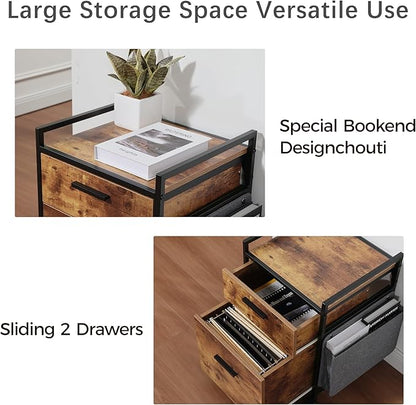 EUREKA ERGONOMIC 2-Drawer Mobile File Cabinet