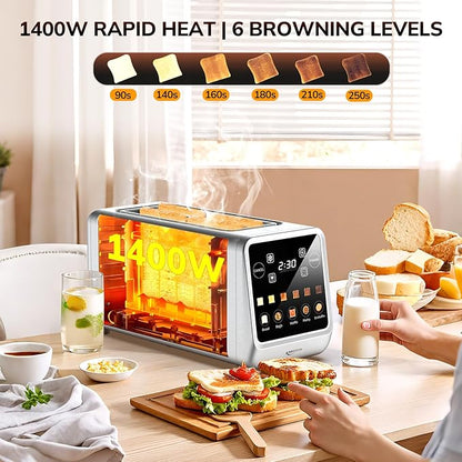 Keenstone Toaster 4 Slice, Digital Smart Toaster