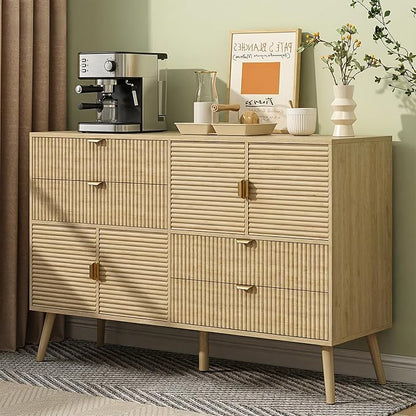 Coffee Bar Cabinet with Doors & Drawers, Dining Room, Modern Mid Century