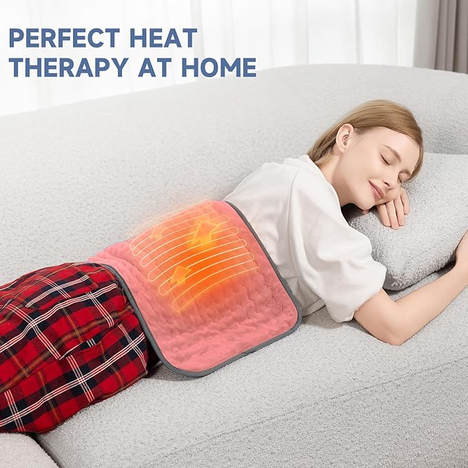 Portable Heating Pad for Back Pain, Travel Electric Heat Pad