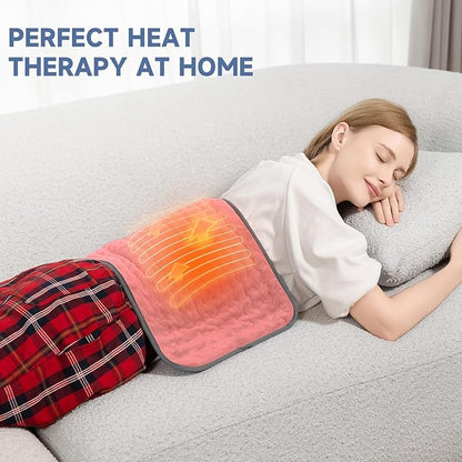 Portable Heating Pad for Back Pain, Travel Electric Heat Pad
