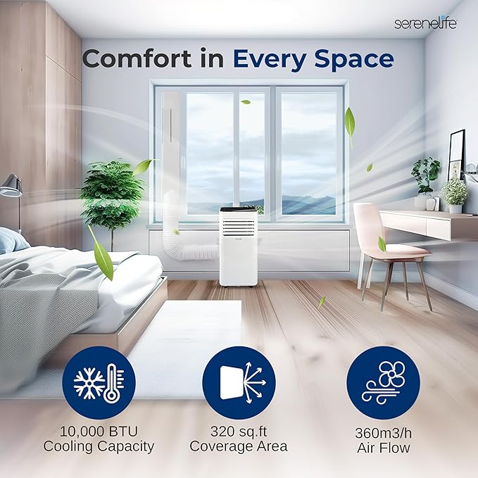 SereneLife 10000 BTU Portable Air Conditioner