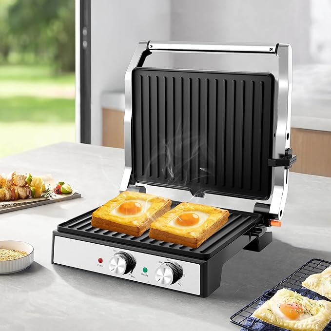 1600W Panini Press, Sandwich Maker