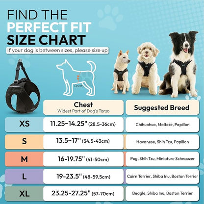 Gooby Escape Free Easy Fit X Step-in Dog Harness, Vegas Black, Small | Patented escape-free, tightens on back-out; Choke-free X-frame + V-neck; Quick-release buckle; Reflective trim