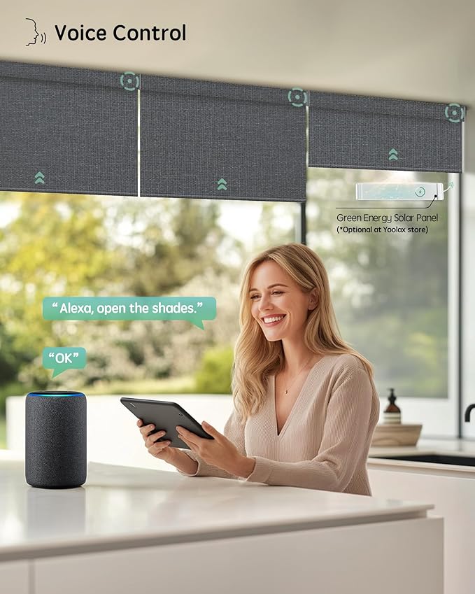Yoolax Motorized Blinds with Remote, Smart Blinds
