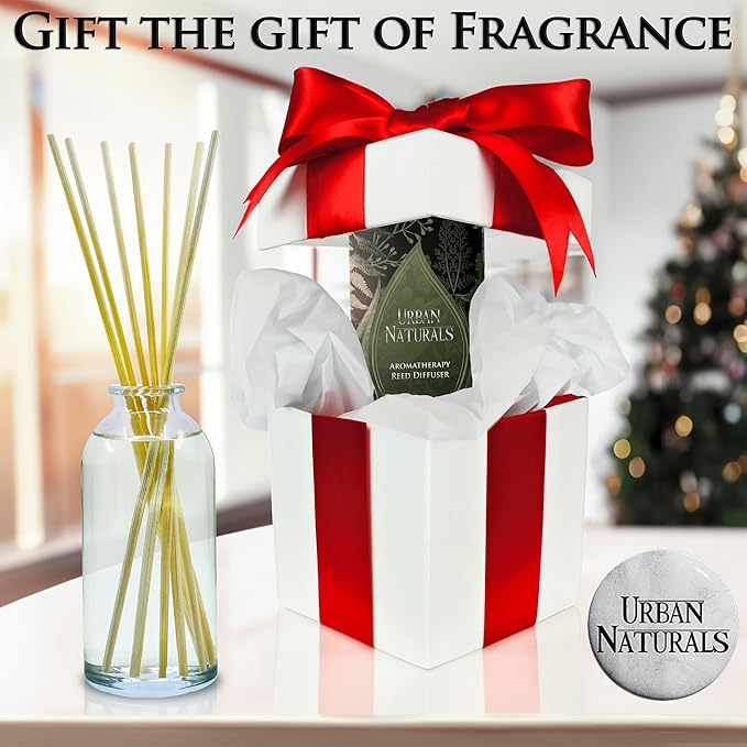 Urban Naturals Bowties & Bourbon Reed Diffuser Gift Set | Dark Oak, Bergamot &