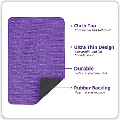 Bosap Bathroom Rugs Set 2 Pieces,Thin Bathroom Mats,Toilet Rugs,Quick Dry,Non-Slip,Machine Washable,Low Pile,Absorbent Bath Mats,Shower,Sink,Home Decor Accessories.Purple,1'5"x2'3"+1'8"x2" U Shape
