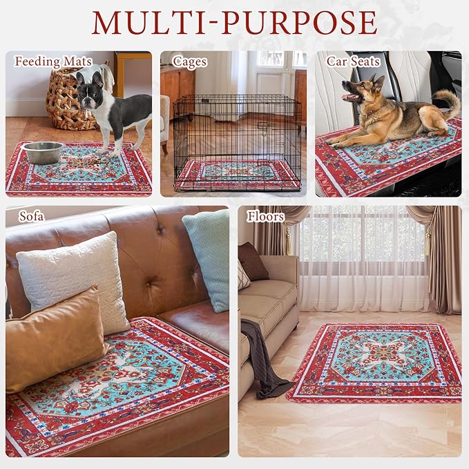 Homimp Washable Pee Pads for Dogs, 2 Pack Reusable Puppy Pads Waterproof, Absorbent and Leakproof Dog Pee Pads, Non Slip Puppy Training Pads, Pet Mat for Floor, Crate, Couch, Whelping,Brown, 18"x24"