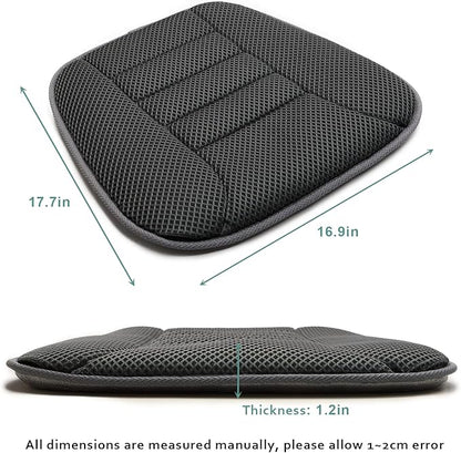 AEROiVi Car Seat Cushion for Driving, Breathable 3D Air Mesh, Non-Slip Bottom, Comfort Car Seat Protector, Car Seat Pad Also Works with Truck and Office Chair Home
