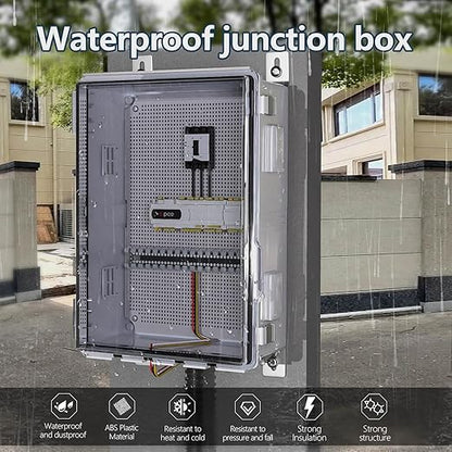 ABS Electrical Junction Box, Ventilated Design, Cable Grommets, IP65 Waterproof