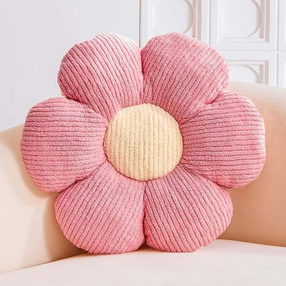 VBGYA Dusty Pink Flower Decorative Throw Pillows, Cute Daisy Shaped Plush Aesthetic Pillow, Soft 19.6" Floor Seat Cushion