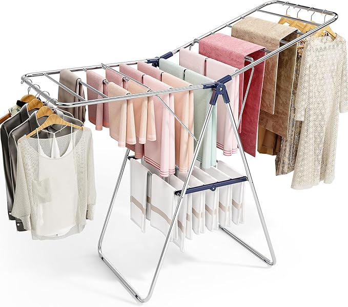 APEXCHASER Clothes Drying Rack, Stainless Steel Drying Rack Clothing
