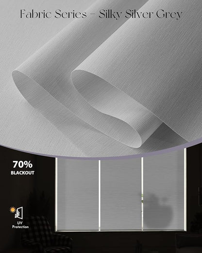 Graywind Motorized Silky Light Filtering Shades Compatible