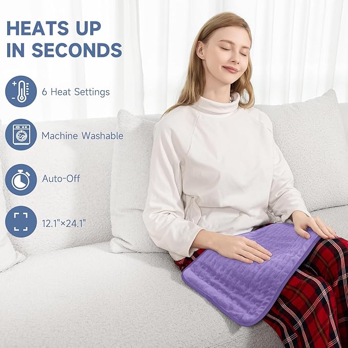 Heating Pad for Women Cramps and Back Pain Relief, Electric Heat Pad