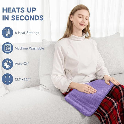 Heating Pad for Women Cramps and Back Pain Relief, Electric Heat Pad