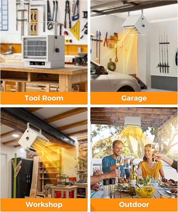 Electric Garage Heater for Indoor Use - 5000W