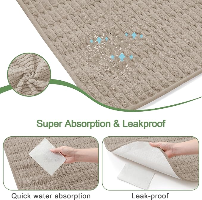 Washable Pee Pads for Dogs Puppy Pad, Brown 40”x60” 1 Pack | High Absorbent Dog Pee Pad Leak Proof Cat Rugs, Reusable Non Slip Pet Mat, Wee Wee Pads for Training, Crate and Floor