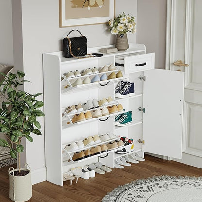 Shoe Cabinet for Entryway, Freestanding Shoe Storage Cabinet