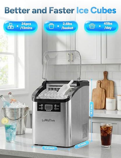 Countertop Clear Ice Cube Maker Machine