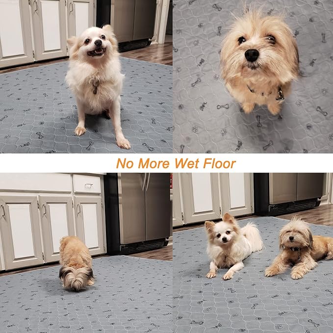 Pee Pads for Dogs Washable, Absorbent,34x52 Reusable Puppy Pads | Waterproof, Non-slip, dog Mats for Potty Training, Playpen, Crate, Senior Dog Incontinence, Housebreaking