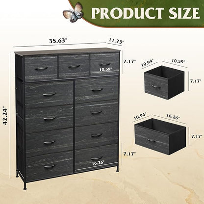 WLIVE Tall Dresser for Bedroom, Fabric Dressers Storage Tower, Dresser & Chest