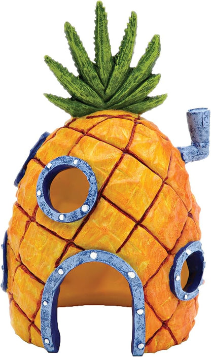 Penn-Plax Spongebob and Pineapple House Aquarium Ornament | 2 Piece Set | Great for Fresh or alt Water Tanks (Pack of 3)