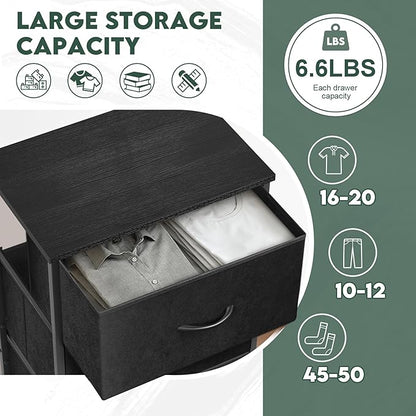 4 Fabric Drawer Dresser for Bedroom, Chest of Drawers