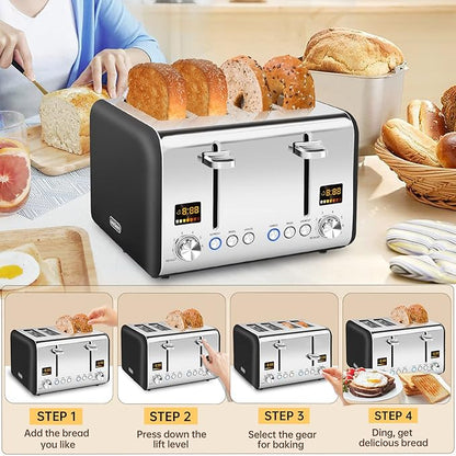 SEEDEEM 4 Slice Stainless Toaster