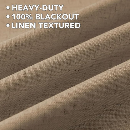 H.VERSAILTEX Linen Curtains 100% Blackout Curtains