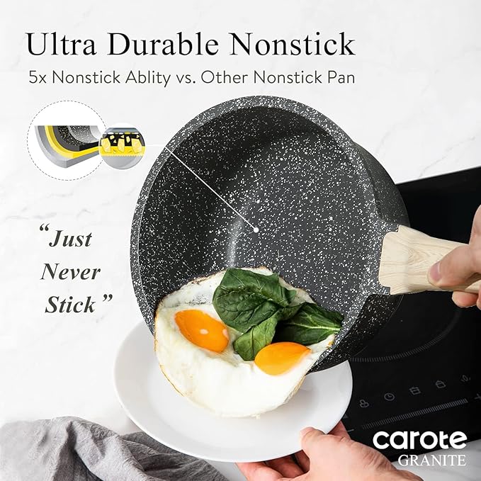 CAROTE 1.5Qt & 3.0Qt Sauce Pan Sets