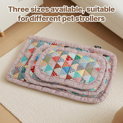 Beberoad Reversible Pet Stroller Mat - Double-Sided Cooling and Warming Mat, Washable Mat, Suitable for Cats and Medium-Sized Dogs, Use in All Seasons