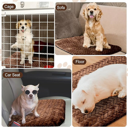 4 Pack Self Heating Cat Pad 16 x 20 Inch Self Warming Cat Bed Non Slip Warm Dog Pad Mat Washable Pet Kennel Crate Bed Mat for Indoor Outdoor Pets(Dark Coffee,16 x 20 Inch)