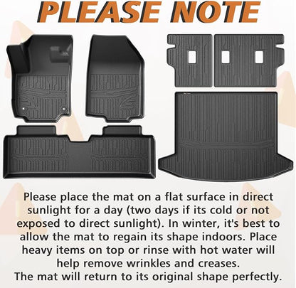 TripleAliners Floor Mats & Trunk Mat & Backrest Mats All Weather Liners Compatible with 2025 2026 Chevrolet Equinox Accessories TPE Custom Fit Floor Liners Rear Trunk Cargo Mat Seat Back Cover(No EV)