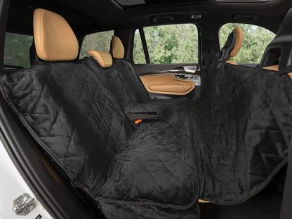 Plush Paws Products Luxury Rear Car Seat Protector w/Hammock | Washable & Waterproof Back Seat Dog Cover for Car, Truck, & SUV | Nonslip, Tear Resistant Pet Seat Cover | Regular Charcoal