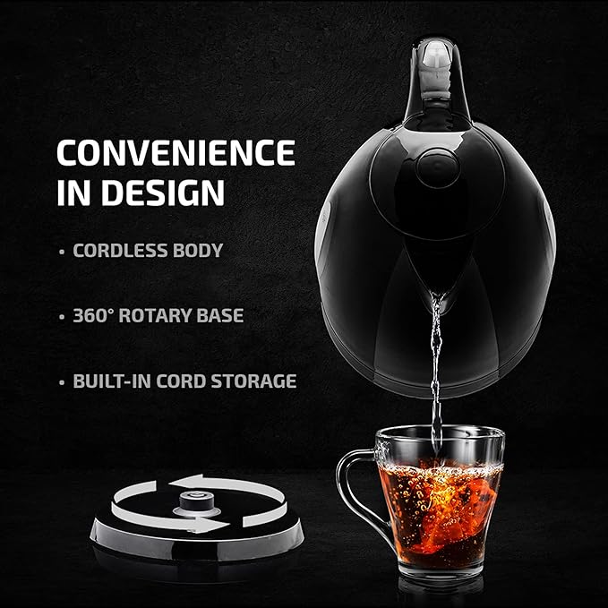 OVENTE Electric Kettle, 1.7L Fast Boiling Water Heater