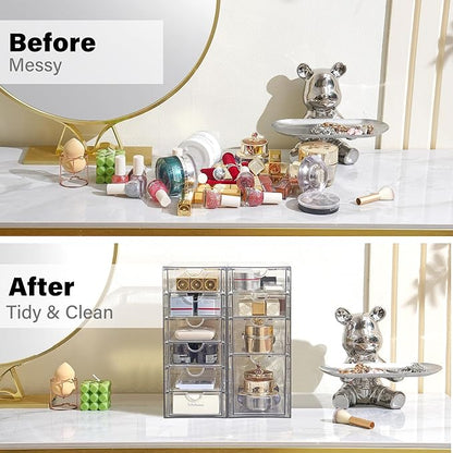 Prsildan Acrylic Drawer Makeup Organizer