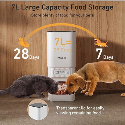 Automatic Cat Feeders, 7L/29 Cups Automatic Dog Feeder