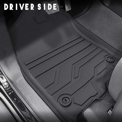 KARPAL Floor Mats for Ram 1500 DT Crew Cab 2019-2024 New Body Style (NOT Fit Classic Body), TPE All-Weather Floor Liners 1st & 2nd Row Car Mats with & w/o Underseat Storage, Ram Accessories