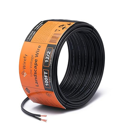 Wirefy 12/2 Low Voltage Landscape Wire 100 ft | Low Voltage Landscape Lighting
