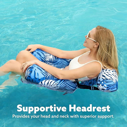SLOOSH Inflatable Pool Floats Adult,2 Packs Floating Lounge Chairs,Blow up Pool Noodles for Adult Heavy Duty,Floating Chair for Party Summer Water Beach Lake Fun