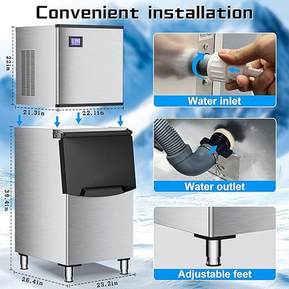 Commercial Ice Maker Machine 500Lbs/24H