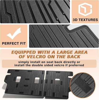 TripleAliners Floor Mats & Trunk Mat & Backrest Mats All Weather Liners Compatible with 2025 2026 Chevrolet Equinox Accessories TPE Custom Fit Floor Liners Rear Trunk Cargo Mat Seat Back Cover(No EV)