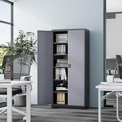 71” Tall Metal Storage Cabinet- Steel File Cabinets