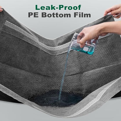 MIZOK Pee Pads for Dogs Charcoal, 28x30in Large Wee Wee Pads for Dogs, Superior Odor Protection, Super Absorbent & Leak-Proof, Puppy Pads with Adhesive Tabs, Thick & Heavy (40 Count)